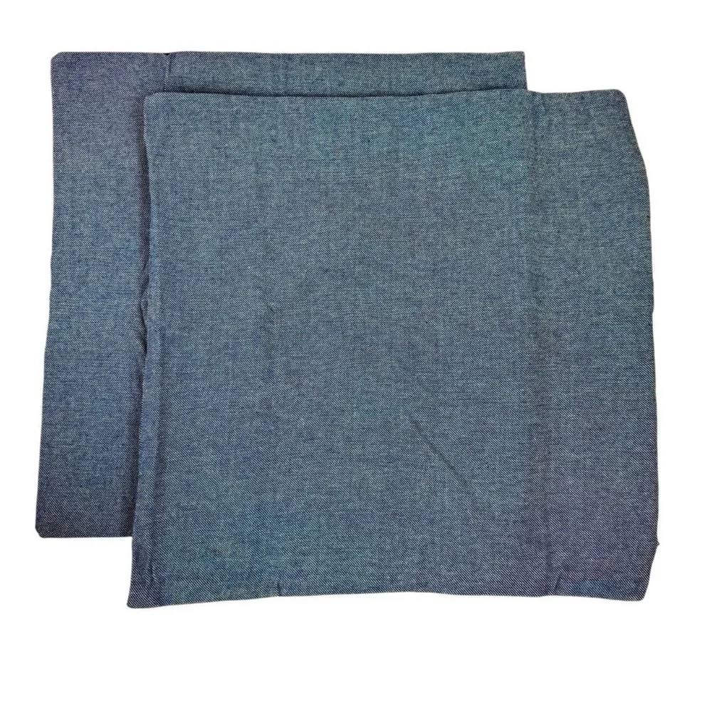 Room Essentials Pillow Covers Square 16 x 16 Blue Zippered New with Tag